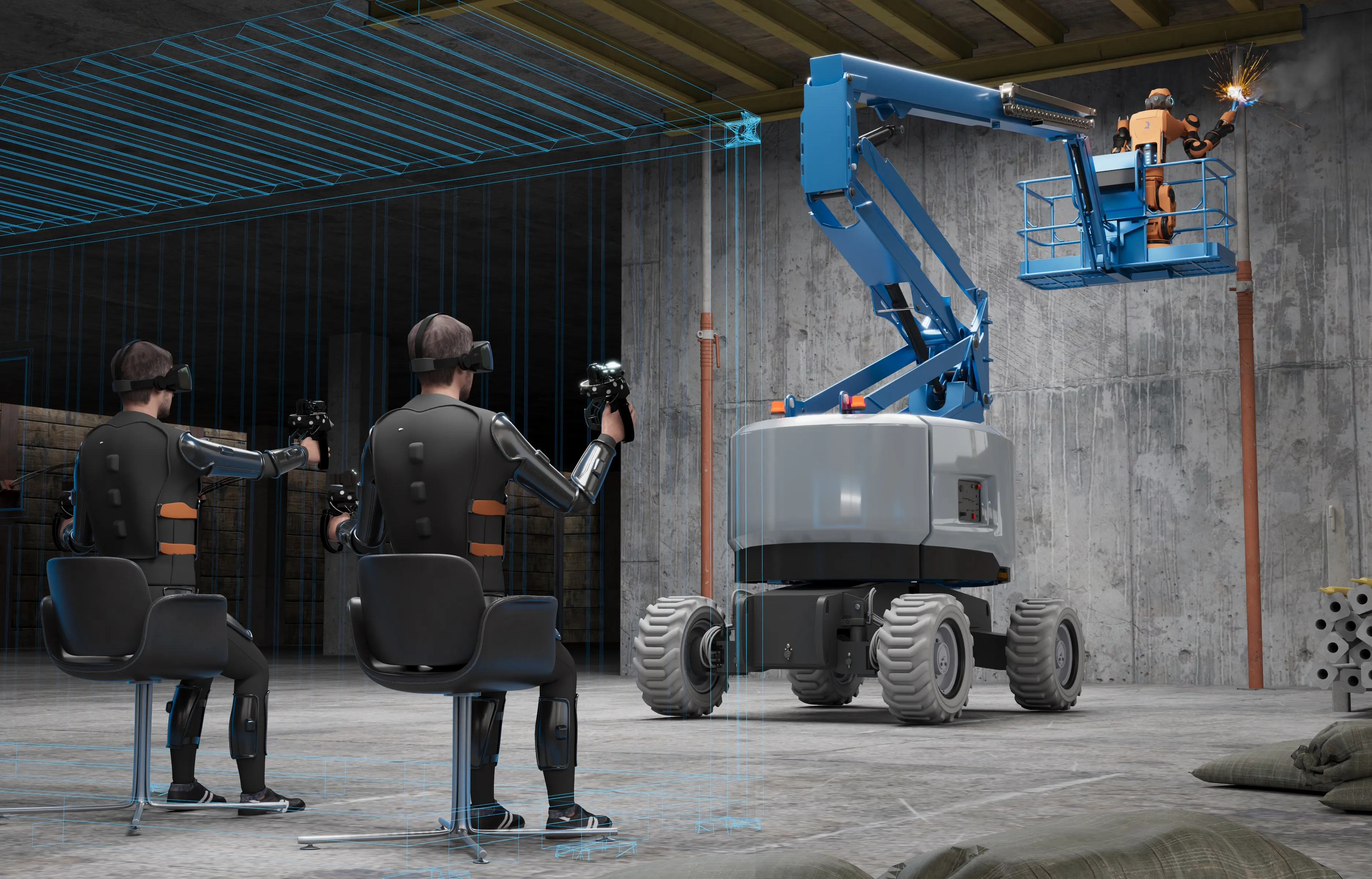 XR teleoperation concept for construction robotics