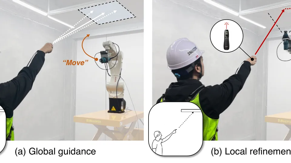 LaserDex human-robot interaction workflow